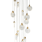 Каскадная люстра с плафонами в виде круглых пластин из хрусталя Esme Round Plates Chandelier 25 варинант исполнения - 2 | Loft Concept в Санкт-петербурге