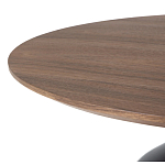 Столик журнальный с круглой деревянной столешницей на черном фактурном основании Bourgeon варинант исполнения - 1 | Loft Concept в Санкт-петербурге