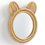 Зеркало из ротанга в форме головы медведя Wicrer Furniture варинант исполнения - 2 | Loft Concept в Санкт-петербурге