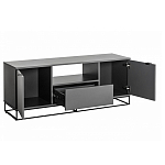 ТВ-тумба цвета графит с  2-мя дверцами и ящиком Strict Lines варинант исполнения - 3 | Loft Concept в Санкт-петербурге