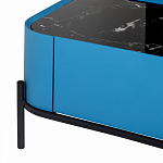 Тумба прикроватная чёрно-голубая с  ящиком Blue Cabinet варинант исполнения - 4 | Loft Concept в Санкт-петербурге