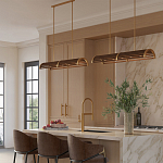 Люстра линейная полукруглой формы Wooden Horseshoe варинант исполнения - 6 | Loft Concept в Санкт-петербурге