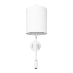 Бра с цилиндрическим тканевым абажуром и регулируемым спотом Pure Cylinder варинант исполнения - 6 | Loft Concept в Санкт-петербурге