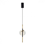 Подвесной светильник с шарообразным плафоном из алебастра и бронзовой декоративной стрекозой Alaris  варинант исполнения - 2 | Loft Concept в Санкт-петербурге