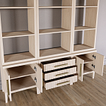 Модульный стеллаж Primo из трех составных элементов Светлый дуб варинант исполнения - 4 | Loft Concept в Санкт-петербурге