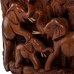 Панно из дерева пирамида из слонов Panel With Animals варинант исполнения - 3 | Loft Concept в Санкт-петербурге