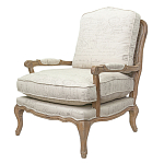 Кресло со спинкой из ротанга Ellie Rattan Armchair beige print flax варинант исполнения - 3 | Loft Concept в Санкт-петербурге