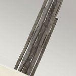 Люстра подвесная с широким белым текстильным абажуром и вертикальными декоративными элементами Hinkley варинант исполнения - 9 | Loft Concept в Санкт-петербурге