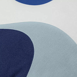 Подушка декоративная хлопковая синего цвета с абстрактным принтом Elysian Flow Azure варинант исполнения - 3 | Loft Concept в Санкт-петербурге