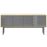 Длинная тумба с зеркальным декором Serena варинант исполнения - 6 | Loft Concept в Санкт-петербурге