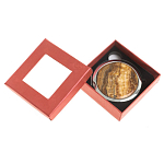 Зеркало карманное складное круглое из натурального камня Оникс в подарочной упаковке Silver Stone Mirrors варинант исполнения - 3 | Loft Concept в Санкт-петербурге