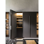 Кухонный гарнитур из дерева и камня с раздвижными дверцами OPERATING COLUMN 2.0 Dada Engenereed Kitchen варинант исполнения - 7 | Loft Concept в Санкт-петербурге