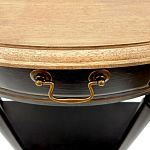 Консоль полукруглая из массива березы с ящиком и полкой в стиле прованс Vintage варинант исполнения - 4 | Loft Concept в Санкт-петербурге