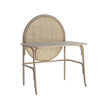 Письменный стол с круглой плетёной панелью для крепления заметок Allegory варинант исполнения - 1 | Loft Concept в Санкт-петербурге