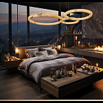 Люстра с 3-мя кольцами из натурального камня Minerals of Light варинант исполнения - 4 | Loft Concept в Санкт-петербурге