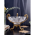 Чаша из прозрачного рельефного стекла на бронзовой подставке Eden Garden варинант исполнения - 4 | Loft Concept в Санкт-петербурге