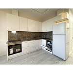 Угловой кухонный гарнитур белый и столешница под мрамор Gene Kitchen Set варинант исполнения - 5 | Loft Concept в Санкт-петербурге