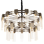 Двухъярусная люстра с прямоугольными хрустальными плафонами Glass Rectangles Chrome Chandelier 76 варинант исполнения - 1 | Loft Concept в Санкт-петербурге