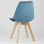 Стул с мягким велюровым сиденьем Arvika Blue варинант исполнения - 5 | Loft Concept в Санкт-петербурге