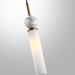 Подвесной светильник с цилиндрическим матовым плафоном и декоративным шаром из камня Orb Essence варинант исполнения - 5 | Loft Concept в Санкт-петербурге