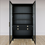 Дизайнерский шкаф витрина Elsa Dreams Black с 4-мя ящиками варинант исполнения - 5 | Loft Concept в Санкт-петербурге