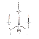 Люстра цвета никель с прозрачными стеклянными подвесками в форме капель Elstead Lighting варинант исполнения - 8 | Loft Concept в Санкт-петербурге