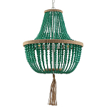 Люстра каплевидной формы украшенная зелеными круглыми бусинами Green Beads Chandelier варинант исполнения - 1 | Loft Concept в Санкт-петербурге