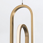 Подвесной светильник золотого цвета с двумя вытянутыми овальными рамками в форме скрепки Eurofase варинант исполнения - 4 | Loft Concept в Санкт-петербурге