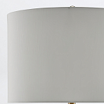 Настольная лампа белого цвета с фарфоровым основанием и латунными акцентами и тканевым абажуром Currey & Company варинант исполнения - 2 | Loft Concept в Санкт-петербурге