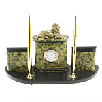 Настольный письменный набор из змеевика и бронзы с декором в виде льва Successful Leader варинант исполнения - 1 | Loft Concept в Санкт-петербурге