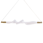 Люстра горизонтальная с волнистым белым плафоном Golden Swirl варинант исполнения - 1 | Loft Concept в Санкт-петербурге