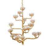 Люстра золотая в виде растения Golden Flower Glade варинант исполнения - 3 | Loft Concept в Санкт-петербурге