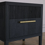 Прикроватная Тумбочка Primo с двумя ящиками Черный дуб варинант исполнения - 4 | Loft Concept в Санкт-петербурге