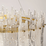 Люстра круглая с прозрачными стержнями разной длины Textured Glass Chandelier варинант исполнения - 7 | Loft Concept в Санкт-петербурге