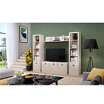 Шкаф-витрина с полками и стеклянной дверкой Satin Furniture варинант исполнения - 3 | Loft Concept в Санкт-петербурге