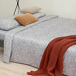 Постельное белье серого цвета с рисунком 200х220 см Blossom Essence варинант исполнения - 5 | Loft Concept в Санкт-петербурге