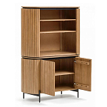 Буфет высокий из дерева манго и металла с открытыми полками и 2-мя дверцами Toinette варинант исполнения - 2 | Loft Concept в Санкт-петербурге