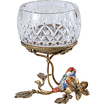 Чаша на ножке из стекла с бронзовыми элементами Bronze Branch варинант исполнения - 1 | Loft Concept в Санкт-петербурге