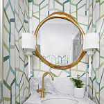 Зеркало в ассиметричной золотой раме Mirror of Aragorn варинант исполнения - 3 | Loft Concept в Санкт-петербурге