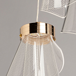 Люстра каскадная с 10-ю прозрачными плафонами Wave Line варинант исполнения - 10 | Loft Concept в Санкт-петербурге