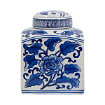 Ваза с крышкой в китайском стиле Oriental Blue & White Ornament Vases варинант исполнения - 2 | Loft Concept в Санкт-петербурге