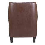 Кресло из натуральной кожи c мягкими подлокотниками на 4-х деревянных ножках из массива бука Joseph Armchair brown варинант исполнения - 3 | Loft Concept в Санкт-петербурге