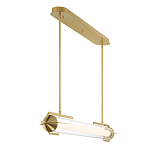 Подвесной светильник линейный золотого цвета с длинной цилиндрической стеклянной трубкой Eurofase варинант исполнения - 4 | Loft Concept в Санкт-петербурге