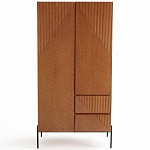 Шкаф с геометрическим рисунком на дверцах Anders Dark Wood варинант исполнения - 1 | Loft Concept в Санкт-петербурге