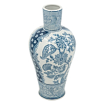 Ваза с голубым цветочным рисунком 43 см Blue & White Ornament варинант исполнения - 1 | Loft Concept в Санкт-петербурге