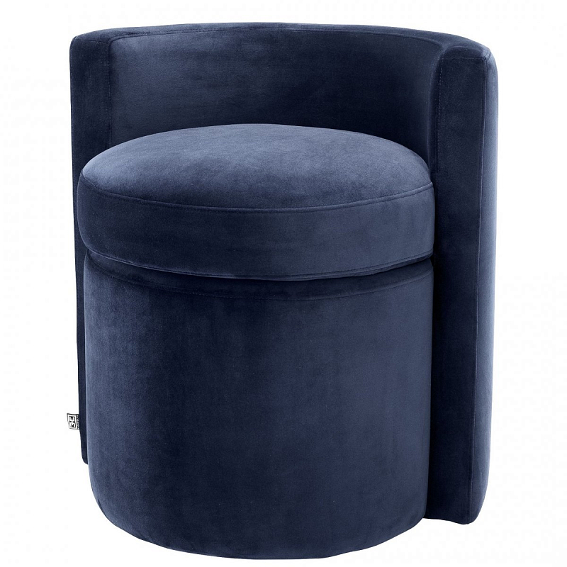 Кресло Eichholtz Stool Arcadia midnight blue Темно-синий в Санкт-петербурге | Loft Concept 