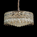 Люстра круглая с хрустальными подвесками на золотистом каркасе Roul Crystal Light варинант исполнения - 7 | Loft Concept в Санкт-петербурге