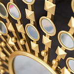 Зеркало-солнце в раме из металла с золотыми с лучами Rays of Peace варинант исполнения - 2 | Loft Concept в Санкт-петербурге