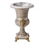 Ваза с овнами из фарфора с бронзовыми элементами Bronze Aries варинант исполнения - 3 | Loft Concept в Санкт-петербурге