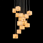 Люстра подвесная с квадратными плафонами из натурального камня Glowing Spheres варинант исполнения - 1 | Loft Concept в Санкт-петербурге